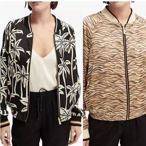 Scotch & Soda Reversible Palm Print Bomber Jacket. Women’s Sz-M Anthropologie